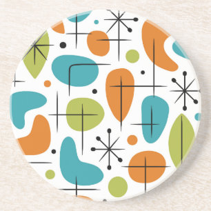 Dessous De Verre En Grès Motif en forme d'étoile de style Mid Century Moder