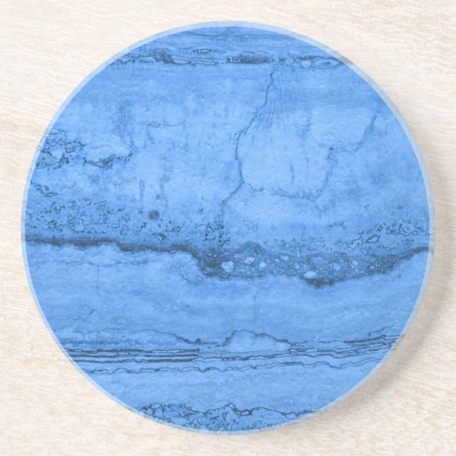 Dessous De Verre En Grès Motif en granit bleu, marbre bleu, pierre bleue (Devant)