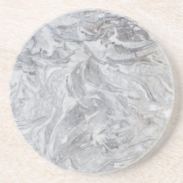 Dessous De Verre En Grès Motif en marbre (Devant)