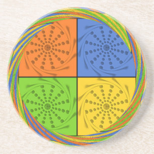 Dessous De Verre En Grès Motif en tissu égyptien sans couture