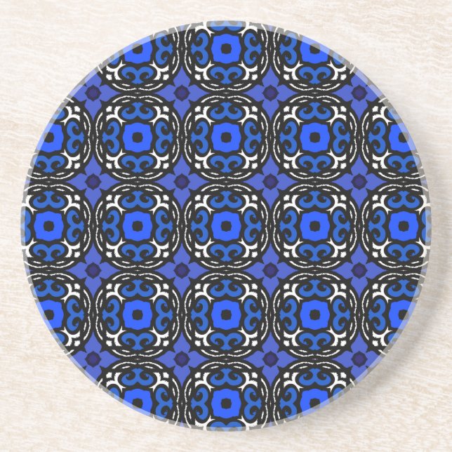 Dessous De Verre En Grès Motif ethnique aux motifs turcs (Devant)