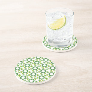 Dessous De Verre En Grès Motif Feuille, Motif De Feuilles, Feuilles Verts