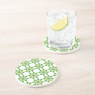 Dessous De Verre En Grès Motif Feuille, Motif De Feuilles, Feuilles Verts