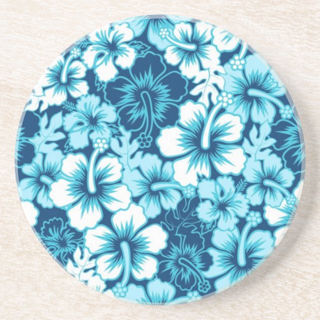 Dessous De Verre En Grès Motif floral (Devant)