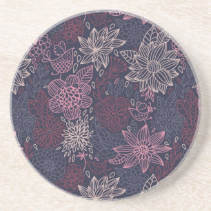 Dessous De Verre En Grès Motif floral 4