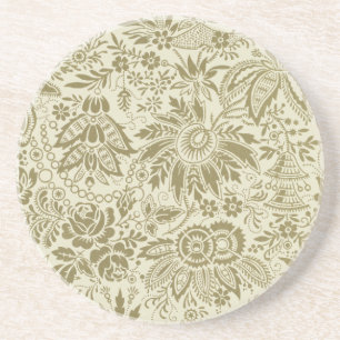 Dessous De Verre En Grès Motif floral Antique Damask Paisley