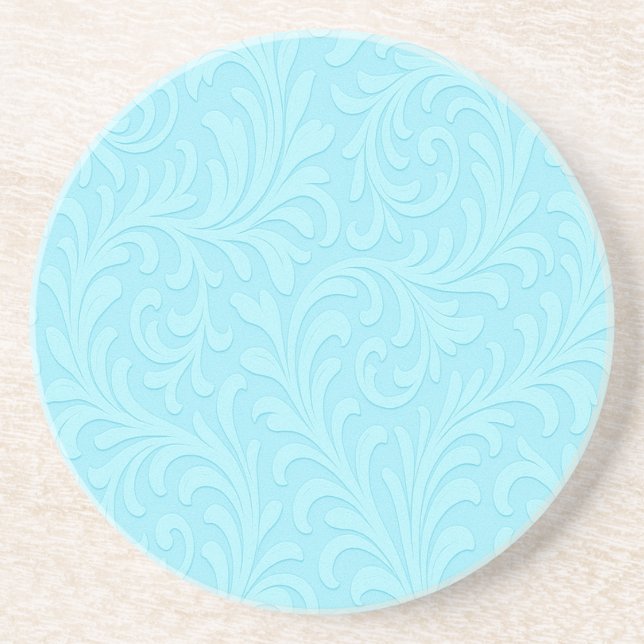 Dessous De Verre En Grès motif floral rétro (Devant)