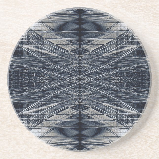 Dessous De Verre En Grès Motif futuriste abstrait (Devant)