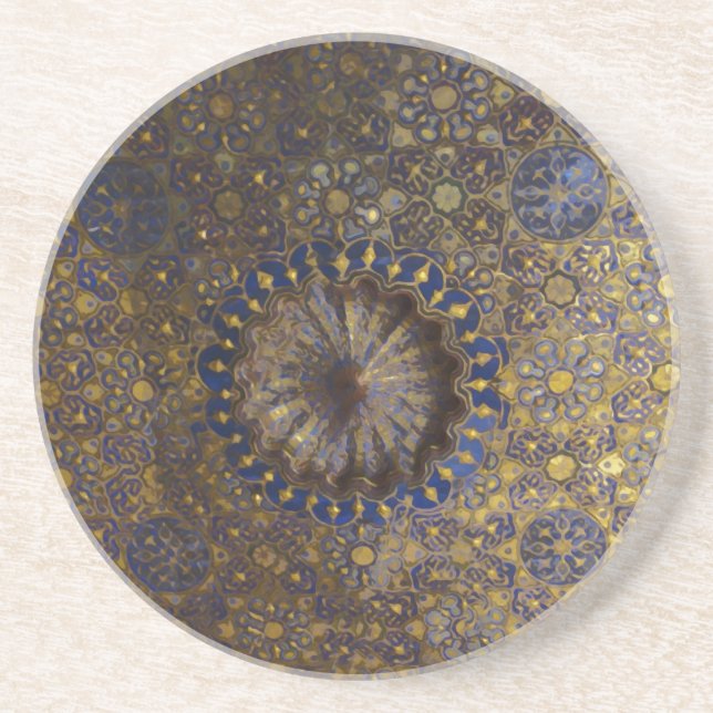 Dessous De Verre En Grès Motif géométrique islamique (Devant)