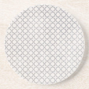 Dessous De Verre En Grès Motif géométrique islamique beige