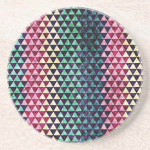 Dessous De Verre En Grès Motif géométrique triangle vintage sans couture