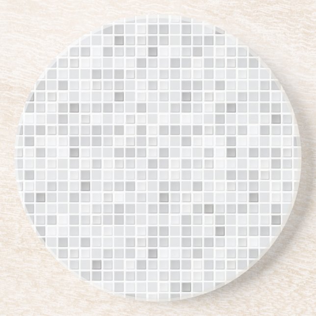 Dessous De Verre En Grès Motif gris de tuiles (Devant)