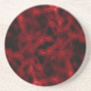 Dessous De Verre En Grès Motif imaginaire rouge