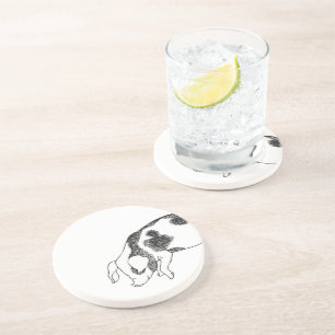 Dessous De Verre En Grès Motif minimaliste de Cottagecore vintage représent