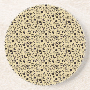 Dessous De Verre En Grès Motif musical