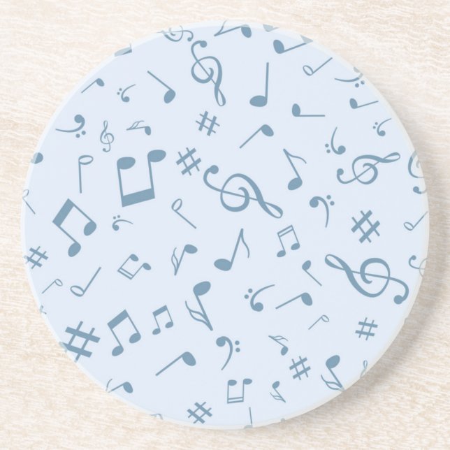 Dessous De Verre En Grès Motif musical (Devant)