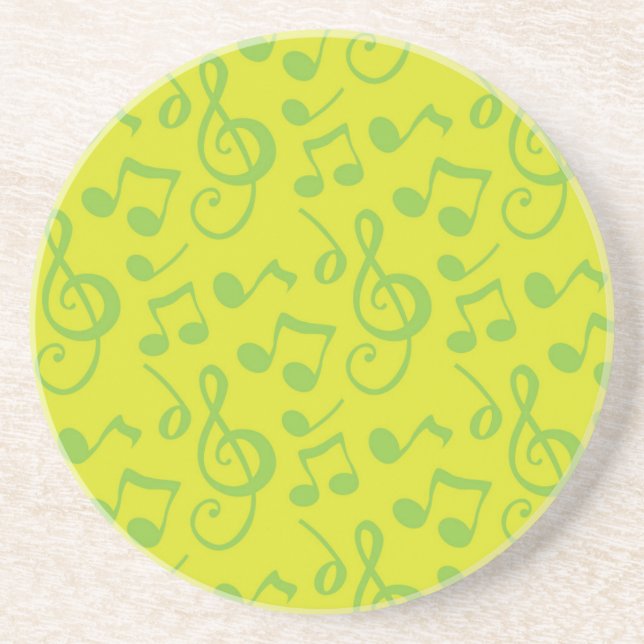 Dessous De Verre En Grès Motif musical (Devant)