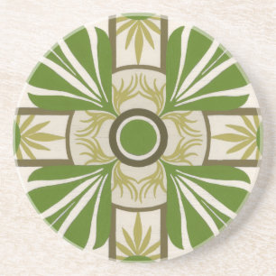 Dessous De Verre En Grès Motif Non-Embelli I de paume