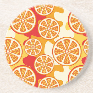 Dessous De Verre En Grès motif orange