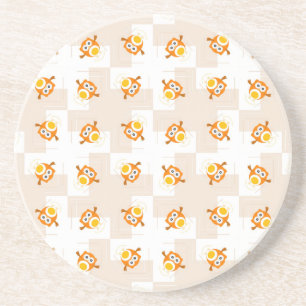 Dessous De Verre En Grès Motif orange d'illustration de hibou