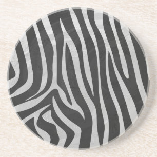 Dessous De Verre En Grès Motif Poster de animal branché Zebra créé par Imag