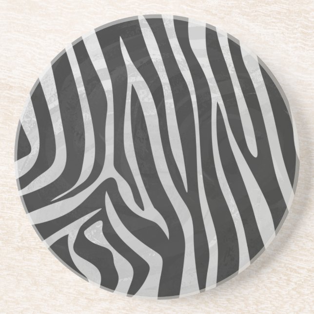 Dessous De Verre En Grès Motif Poster de animal branché Zebra créé par Imag (Devant)