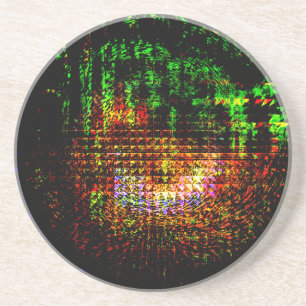 Dessous De Verre En Grès motif radar kaleidoscope