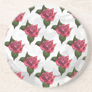 Dessous De Verre En Grès Motif rose