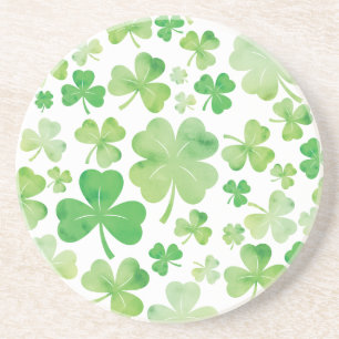 Dessous De Verre En Grès Motif Shamrock Jour de la Saint Patrick vert