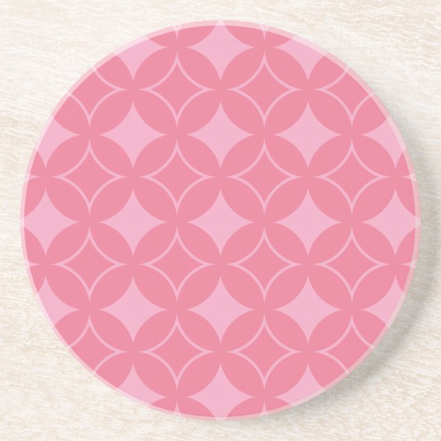 Dessous De Verre En Grès Motif shippo rose (Devant)