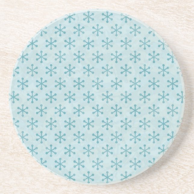 Dessous De Verre En Grès Motif Snowflake (Devant)