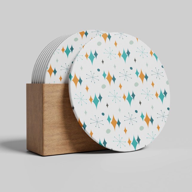 Dessous De Verre En Grès Motif Starburst Mid Century Modern (Créateur téléchargé)