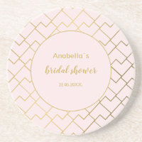 Motif tendance chic géométrique Golden Blush Carre