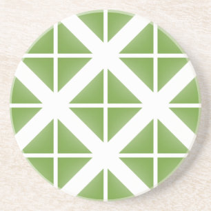 Dessous De Verre En Grès Motif triangle vert tendance