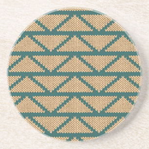 Dessous De Verre En Grès Motif tricoté par style ethnique