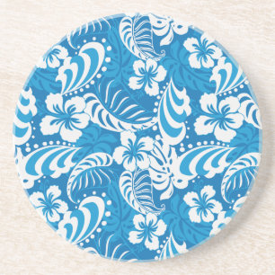 Dessous De Verre En Grès Motif tropical de ketmie