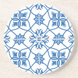 Dessous De Verre En Grès Motif vintage de tuile d'Azulejo de Portugais