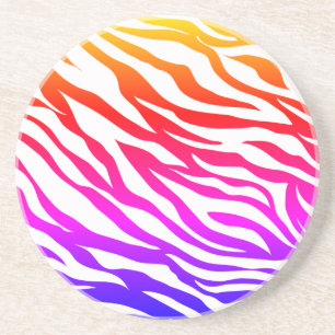 Dessous De Verre En Grès Motif Zebra Multicoloured Skin Stripes-22164