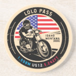 Dessous De Verre En Grès Moto Lolo Pass Idaho<br><div class="desc">Lolo Pass fait dans un emblème de style vintage et en détresse. Il s'agit d'une célèbre voiture pittoresque que l'on trouve dans l'Idaho et le Montana.</div>