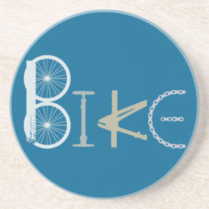 Dessous De Verre En Grès Moto Words from Bike Parts Bicyclette Ventilateur