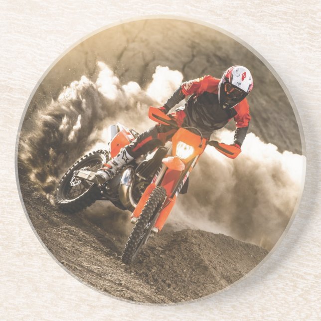 Dessous De Verre En Grès Motocross Rider (Devant)