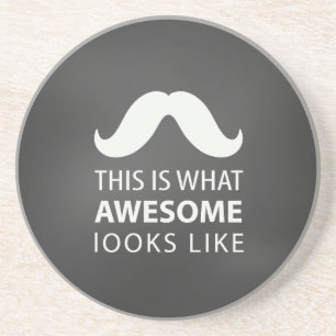 Dessous De Verre En Grès Moustache Géniale