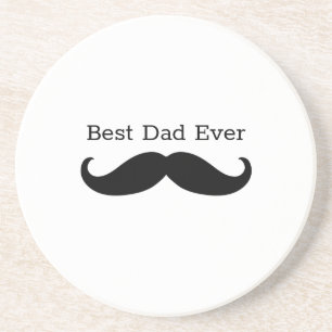 Dessous De Verre En Grès Moustache noire