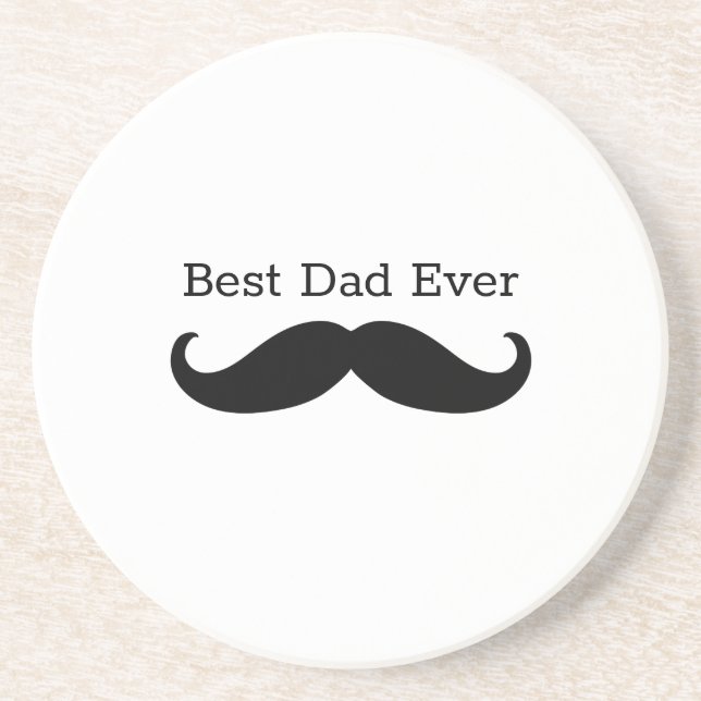 Dessous De Verre En Grès Moustache noire (Devant)