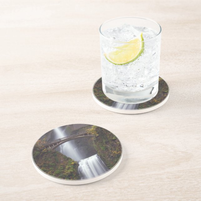 Dessous De Verre En Grès Multnomah tombe en défunt automne (Côté)