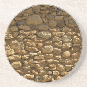 Dessous De Verre En Grès Mur de pierre rustique