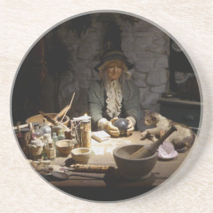 Dessous De Verre En Grès Musée de l'artisanat exposition d'une sorcière