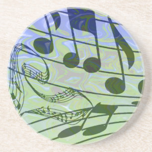 DESSOUS DE VERRE EN GRÈS MUSIQUE NOTES-COASTER