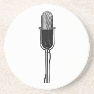 Dessous De Verre En Grès Musique vintage, Microphone rétro à l'ancienne