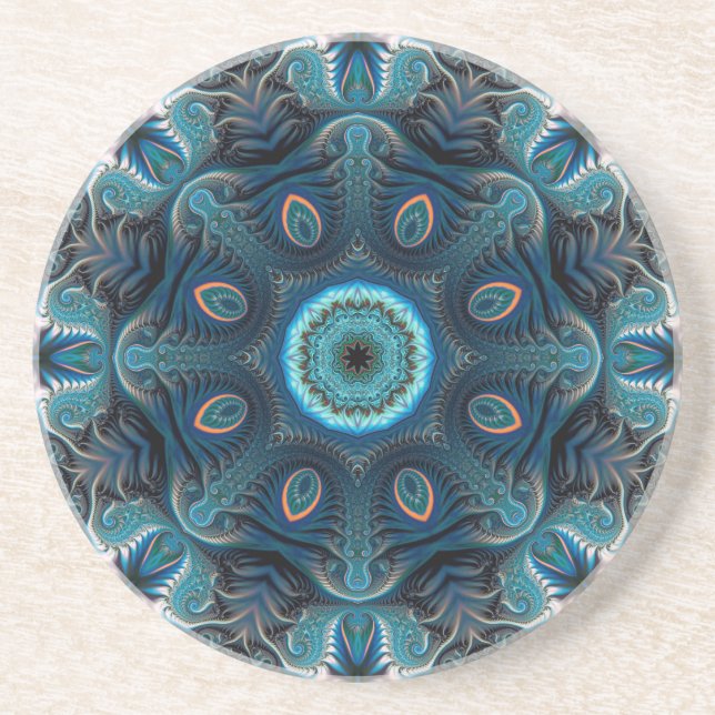 Dessous De Verre En Grès Mysterious space mandala (Devant)